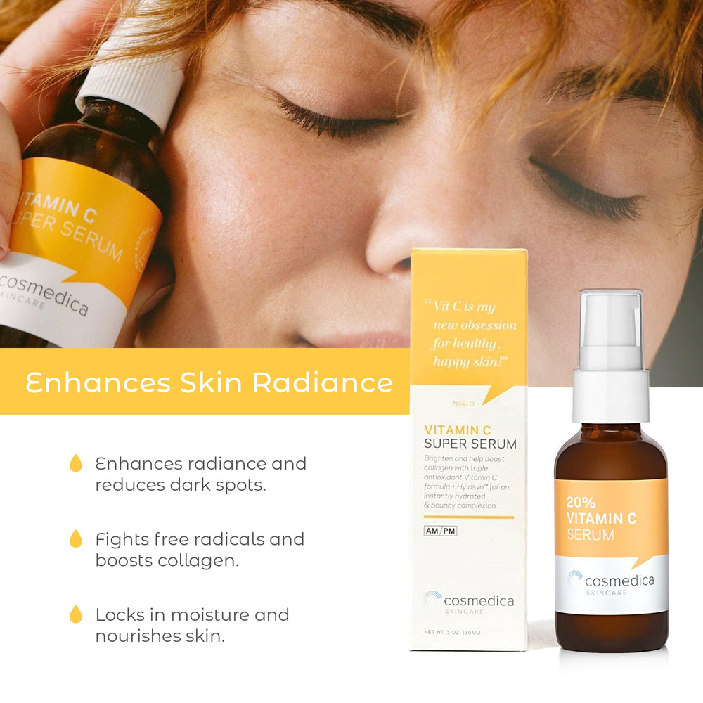 Cosmedica Skincare Set packaging showing dopp kit-friendly design
