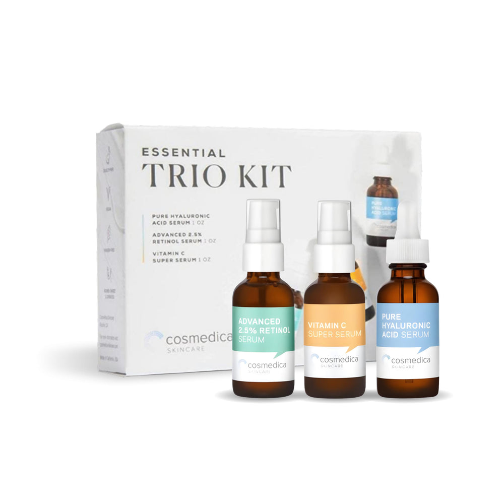 Cosmedica Skincare Vitamin C Serum bottle for brightening and even tone.