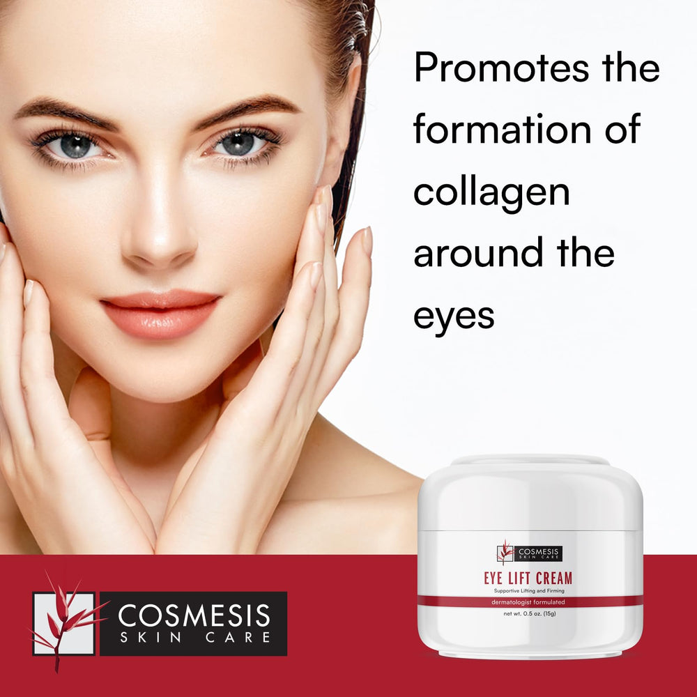 Cosmesis Eye Lift Cream texture close-up, rich and creamy for gentle eye care