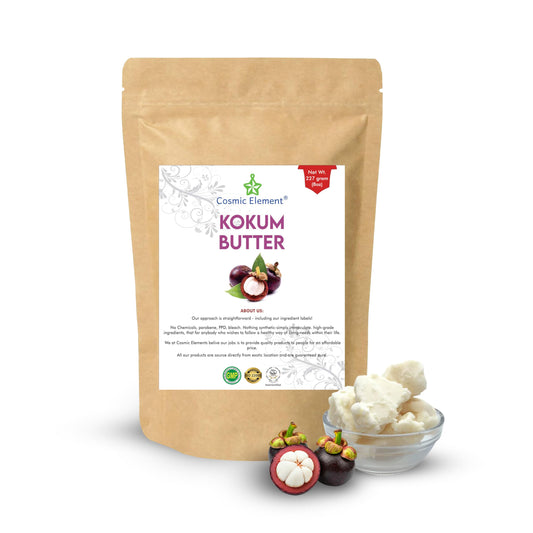Cosmic Element Kokum Butter raw 8oz: smooths skin and DIY project ready.