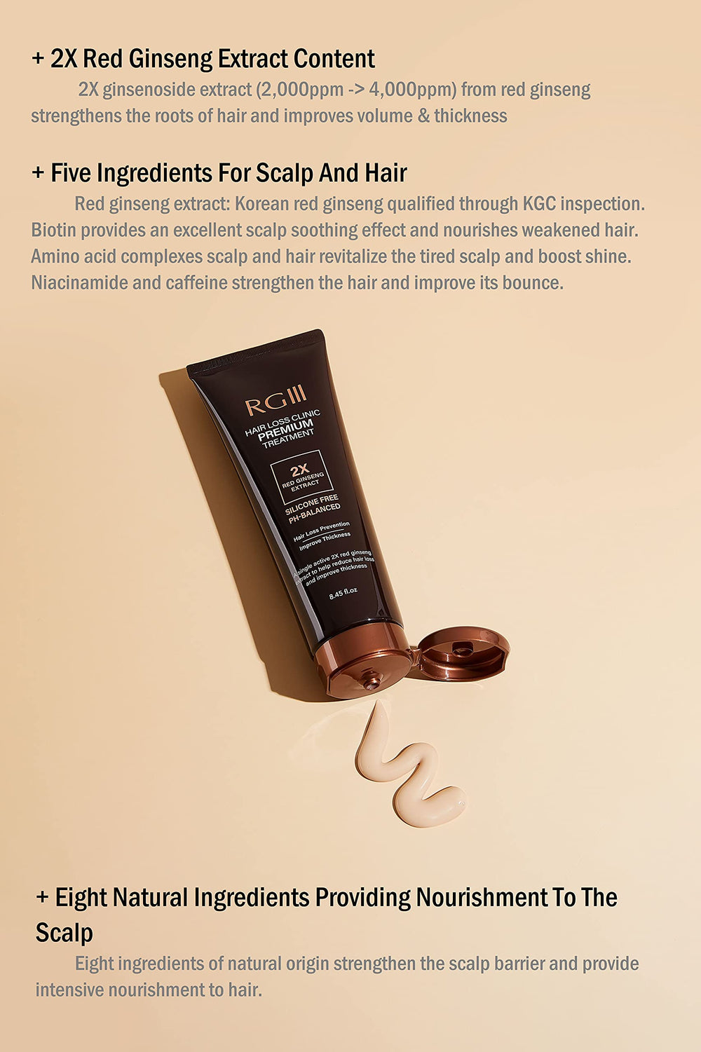 Close-up of red ginseng saponin highlight in COSMOCOS formula