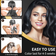 COSMTEK Black Dye Shampoo long-lasting color effect up to weeks.
