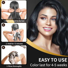COSMTEK Black Dye Shampoo beard darkening in men’s grooming routine.