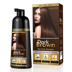COSMTEK Dark Brown Shampoo application on wet hair for even color deposit