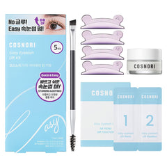 COSNORI Easy Eyelash Lift Kit packaging demonstrates at-home use.