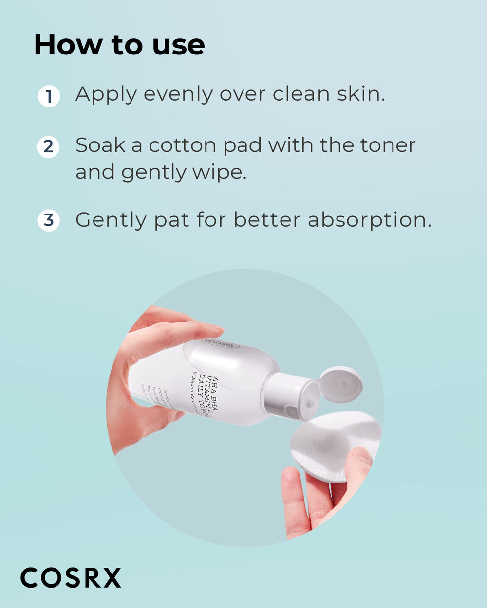 COSRX ABC Daily Toner included in a morning and night skincare routine