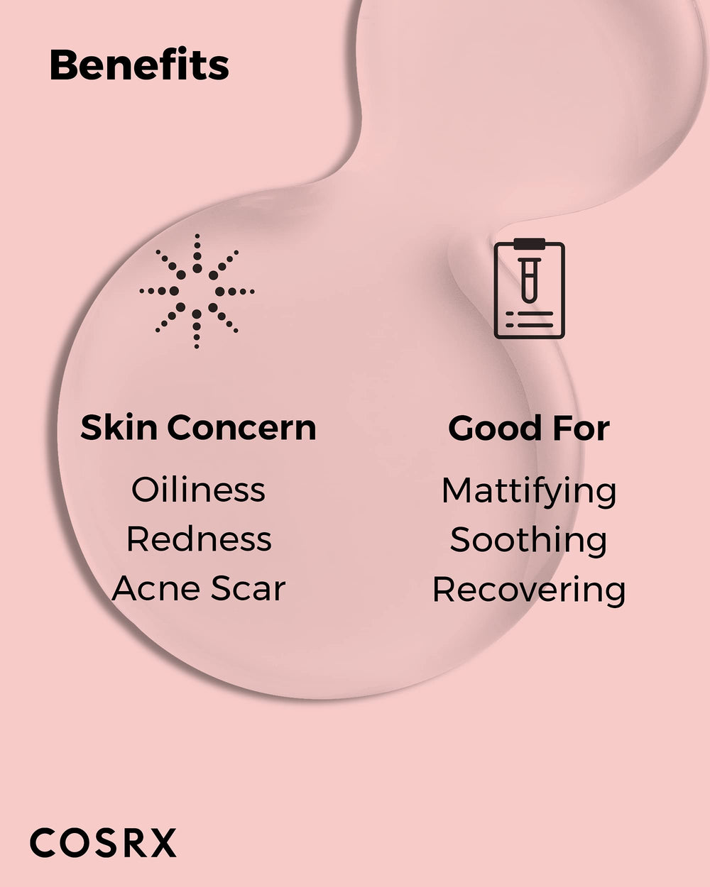 COSRX AC Collection Calm Liquid Mild applying on cotton pad for daily care.