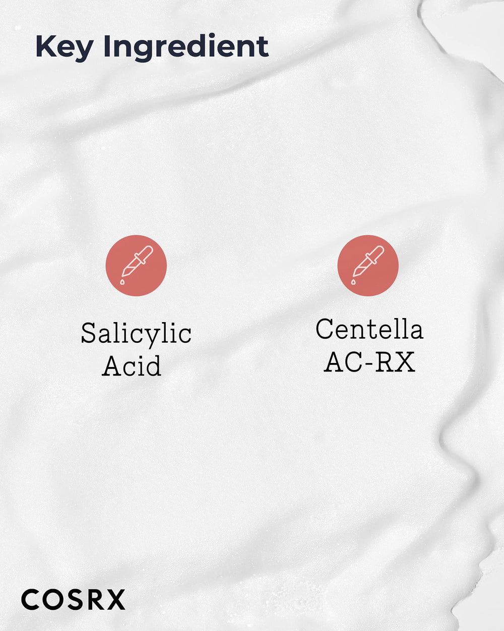 COSRX AC Collection Calming Foam Cleanser packaging highlighting clean, hypoallergenic formula.