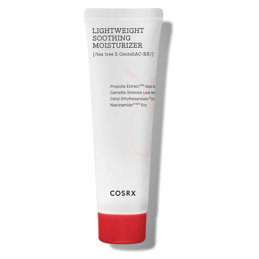COSRX AC Collection lightweight moisturizer bottle with fast-absorbing hydration for oily, acne-prone skin.