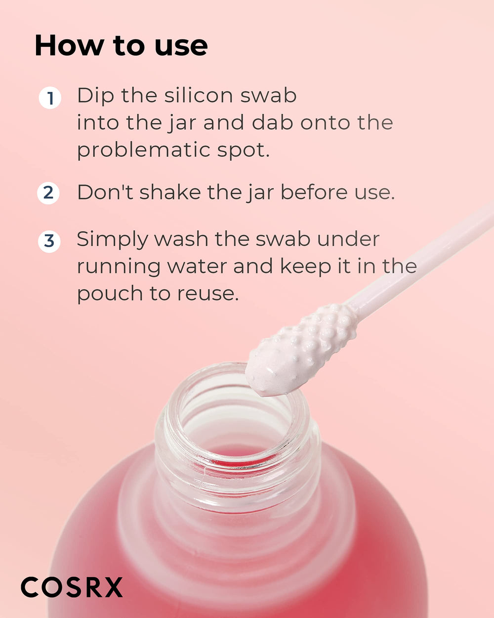 Product shown in nighttime skincare routine as a spot treatment by COSRX