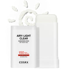 COSRX Airy-Light Clear Sunscreen Stick outer view with portable SPF 50
