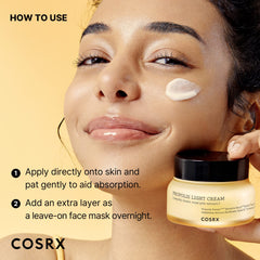 COSRX Full Fit Propolis Light Cream night routine for soothing moisture