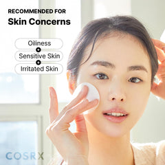 COSRX Green Calming Pads exfoliation with 0.25% PHA for smoother texture.