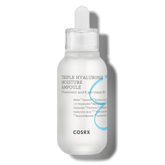 COSRX Hydrium bottle closeup highlighting the hydrating ampoule for deep moisture.