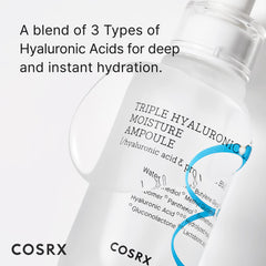 COSRX Hydrium dropper closeup showing easy serum dispensing for daily use.