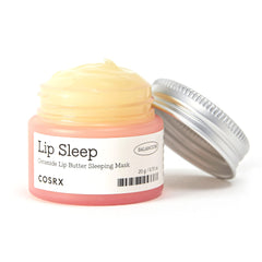COSRX Lip Butter sleeping mask with ceramide and shea nourishes overnight.