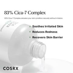 COSRX Pure Fit CICA Toner liquid swirl shows lightweight texture.