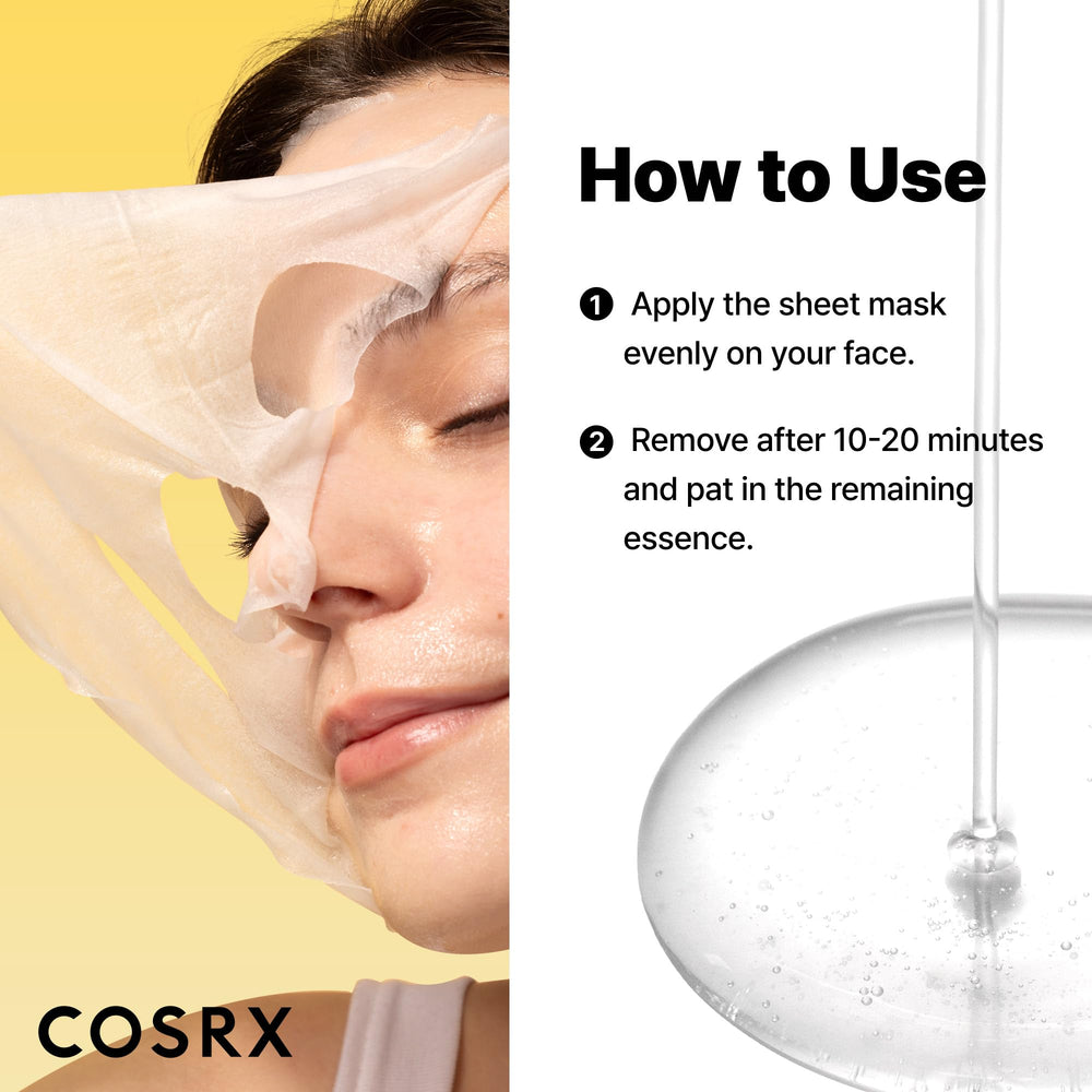 COSRX Snail Mucin Sheet Mask packaging with recyclable materials.