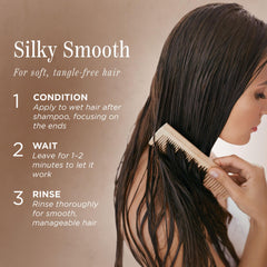Cote Beauty Hydrating Conditioner on hair delivering shine and manageability.