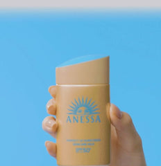 Cotton Labo ANESSA sunscreen milk label graphic close-up