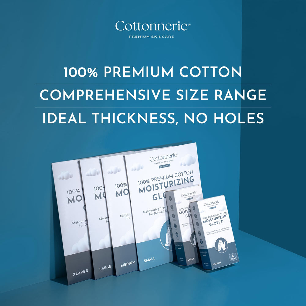Cottonnerie night-time hand moisturizer gloves with reinforced seams for long-lasting wear