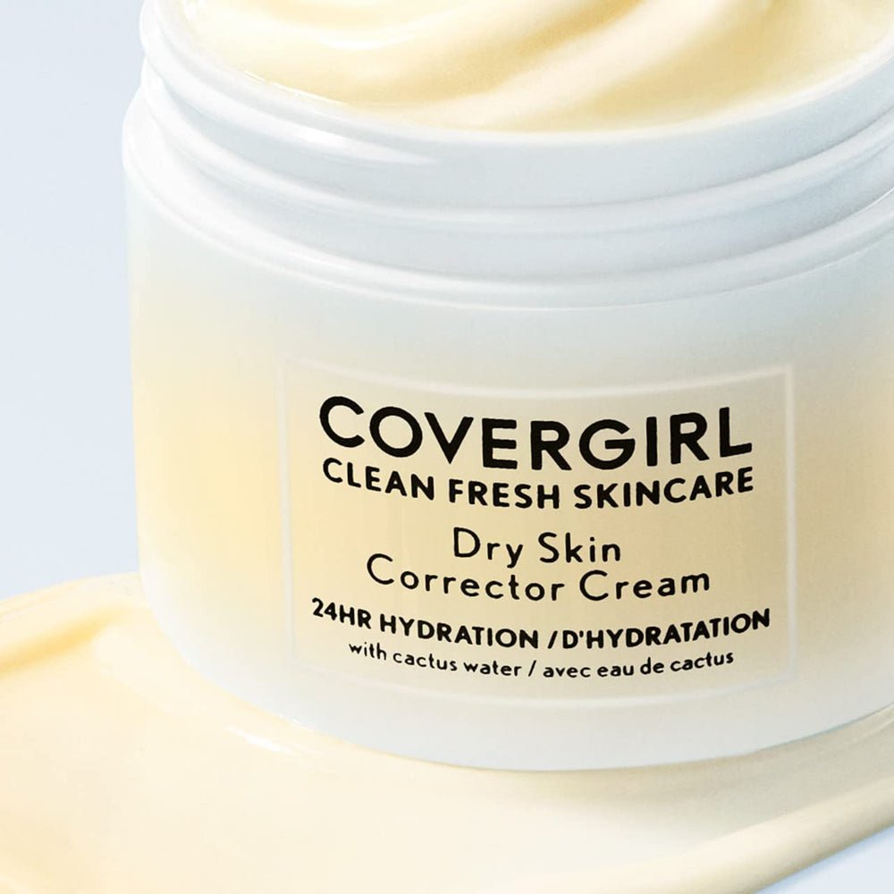 CoverGirl Clean Fresh Dry Skin cream spreading on skin demonstrating absorption