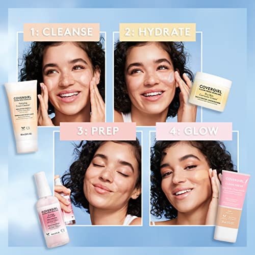 CoverGirl Clean Fresh Dry Skin cream swatch on skin demonstrating hydration