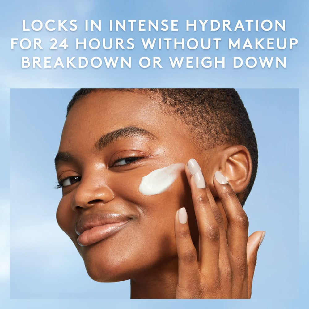 CoverGirl Clean Fresh Dry Skin cream applied with fingertips at vanity