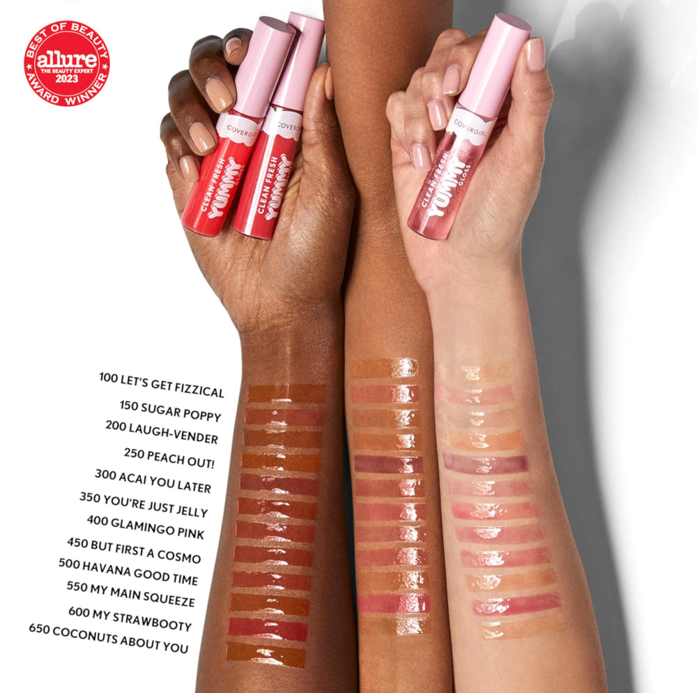Lips wearing COVERGIRL Clean Fresh Yummy Gloss for a delicate daily glow.