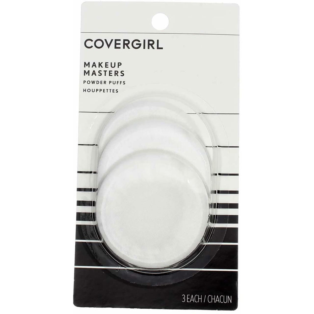 COVERGIRL Makeup Masters Powder Puffs absorb oils to help reduce shine.