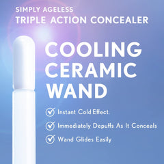 CoverGirl Simply Ageless Concealer's Hyaluronic Complex hydrates for all-day comfort