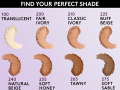 Covergirl Simply Ageless powder applied for a creamy, non-cakey finish.