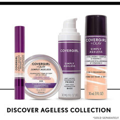 COVERGIRL Simply Ageless shade chart close-up helps you find your perfect match.