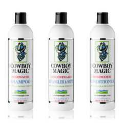 Cowboy Magic Shampoo bottle for quick coat cleansing and natural shine.