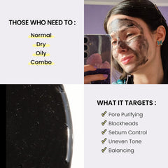 Coxir TXA Black Rice Pore Mask application demonstrates easy rinse for refreshed skin.