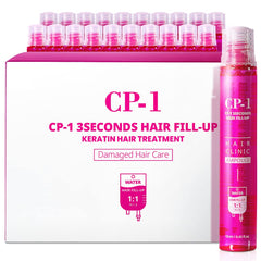 CP-1 3 Seconds Keratin Treatment set packaging shows premium salon-quality care.