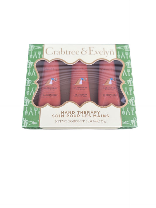 Crabtree & Evelyn Gardeners Hand Therapy Trio pack featuring nourishing shea butter