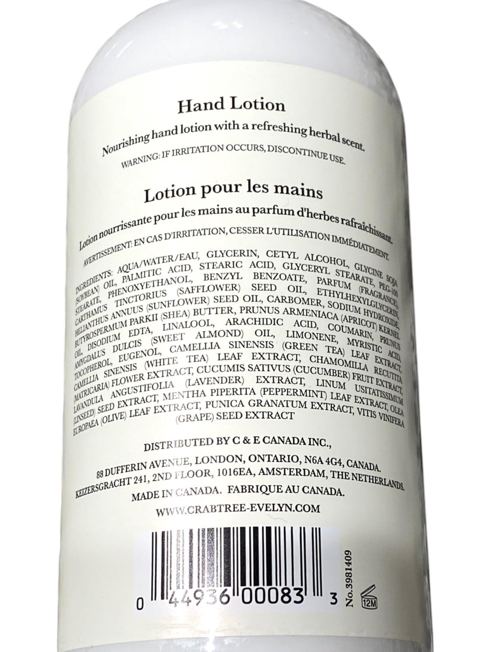 Crabtree & Evelyn Gardeners Hand and Body Lotion cream swirl for soft, hydrated skin