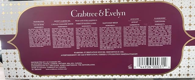 Crabtree & Evelyn magnetic gift box opened, showcasing the Signature fragrances for gifting
