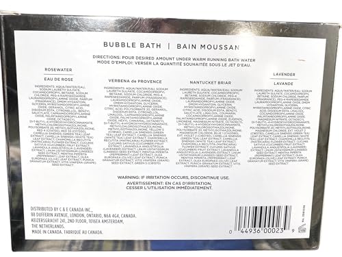Crabtree & Evelyn Rosewater Bubble Bath offers a gentle floral soak for nourished skin.