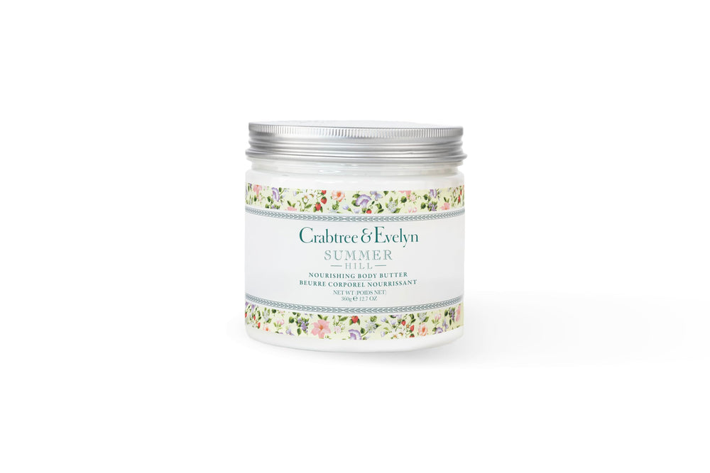 Crabtree & Evelyn Summer Hill Body Butter jar for rich hydration and signature scent.