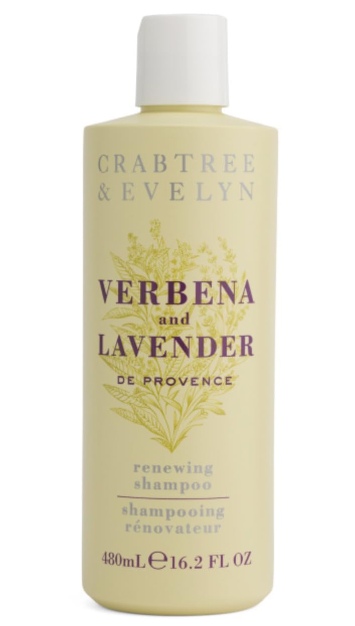 Crabtree & Evelyn Verbena & Lavender Renewing Shampoo bottle with refreshing, scalp-supporting formula