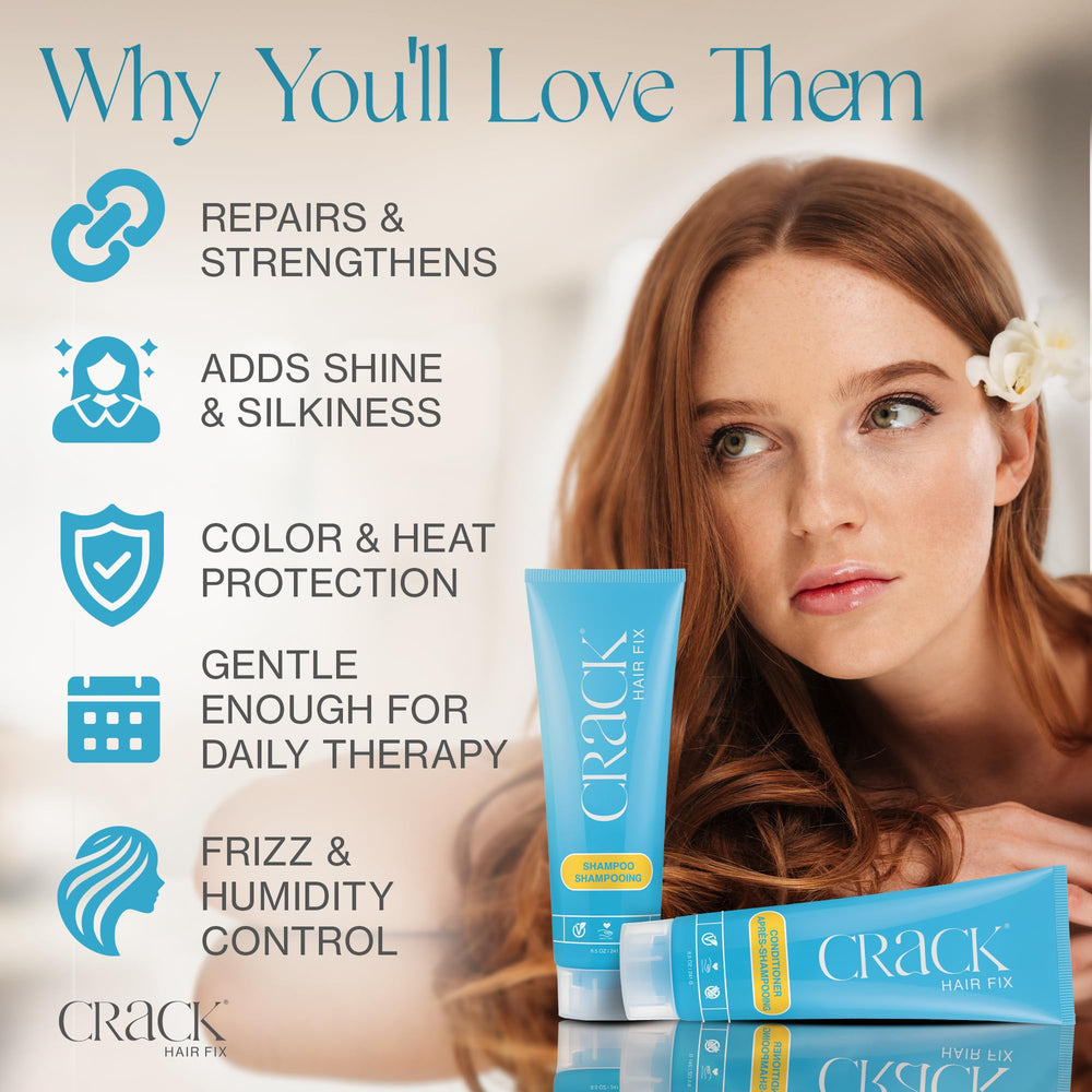 CRACK Hair Fix conditioner bottle pump delivering deep hydration