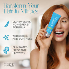 Dispense cap of Crack Hair Fix for easy, on-the-go application.