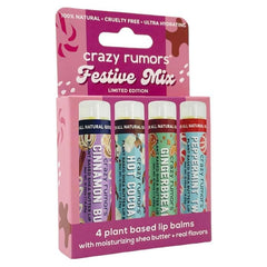 Crazy Rumors Festive Mix pack shot for holiday lip care and hydration