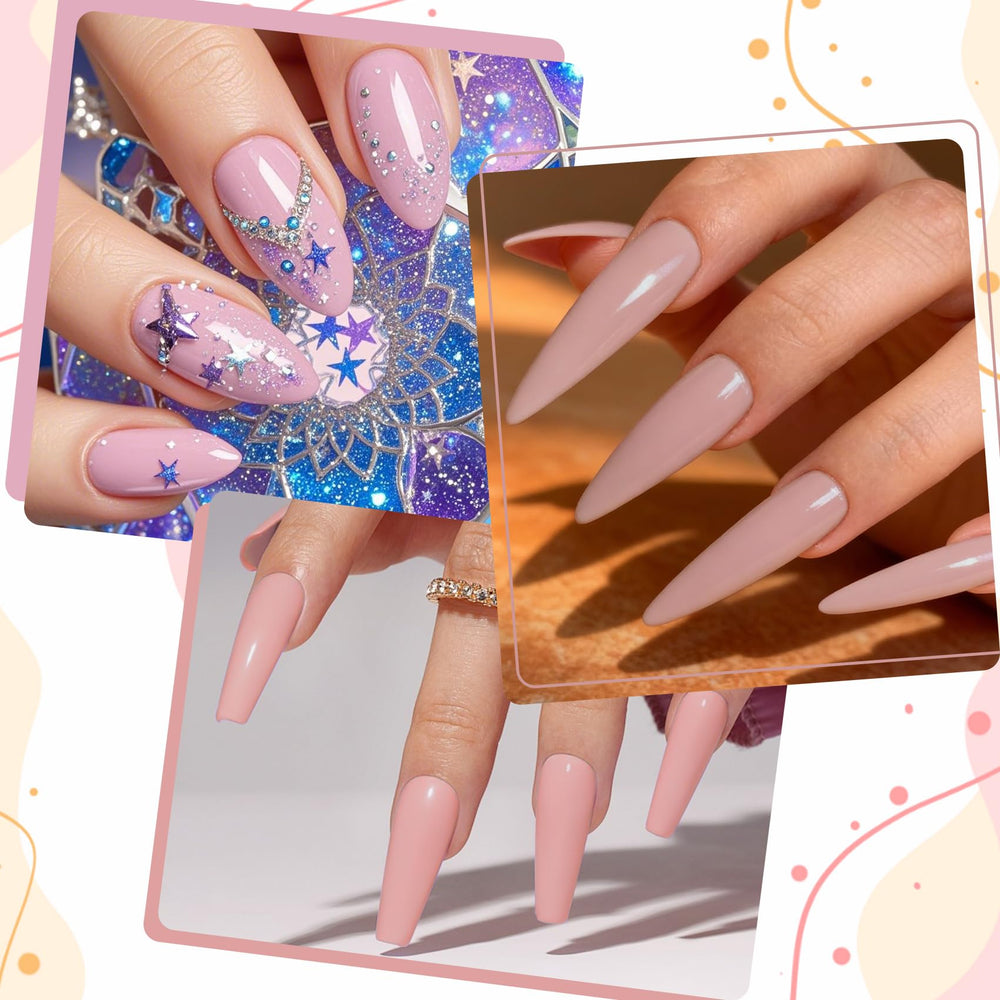 Creaglam 3D nail art designs created with acrylic powder