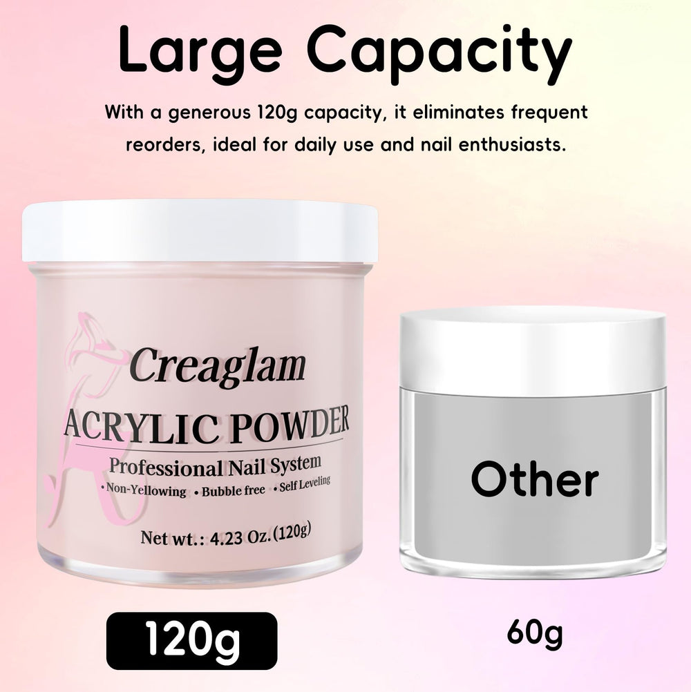 Creaglam acrylic-extension-3d-art demonstrates versatile 3D nail art and extensions.