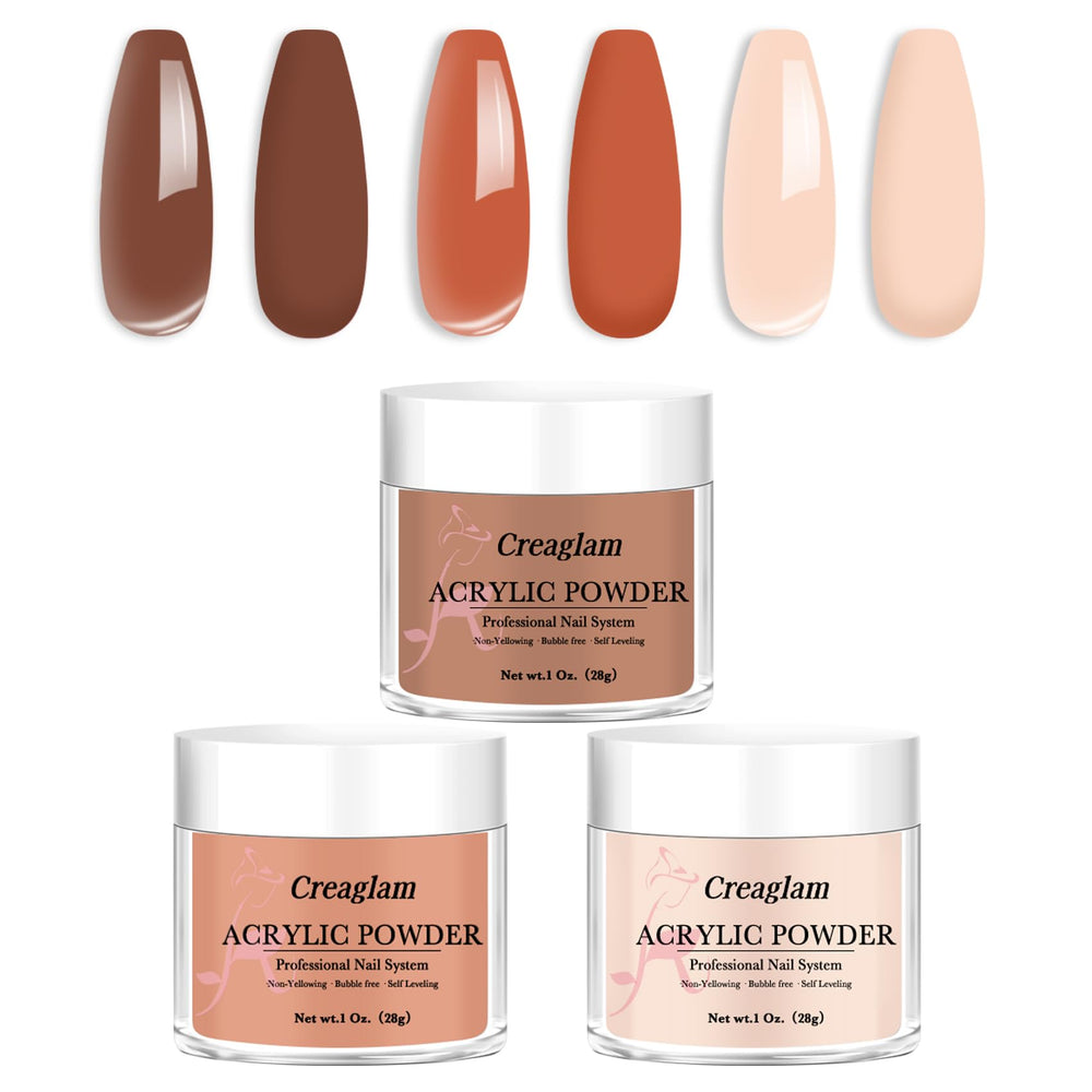 Creaglam Imperial Topaz acrylic powder jar for durable nail art.