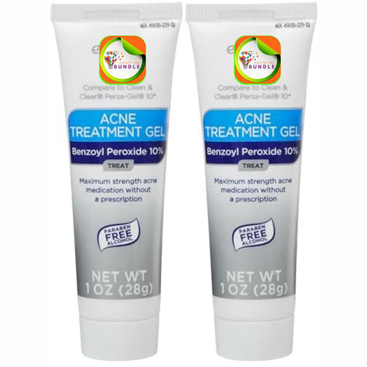 Create and Bundle Equate 2-Pack box and tubes for on-the-go acne relief.