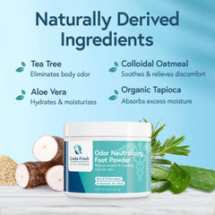 Creda-Fresh aluminum-free formula offers a gentle, plant-based foot care option.